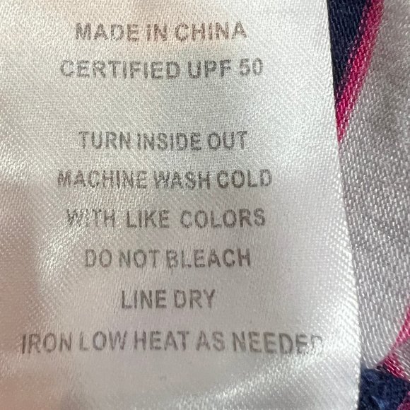 MOTT50 Sun Protective Fashion Navy Blue, White, Pink Striped Dress Cover… - Picture 5 of 8